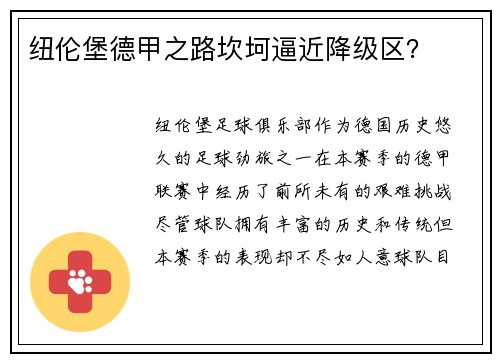 纽伦堡德甲之路坎坷逼近降级区？